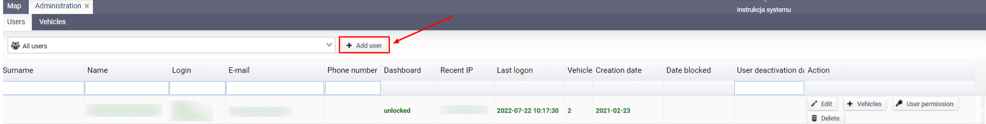 Select “Add user”