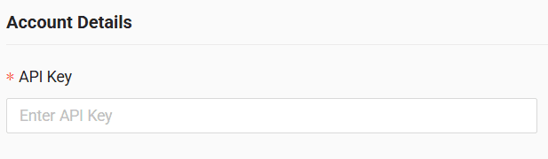 In the form enter the copied key
