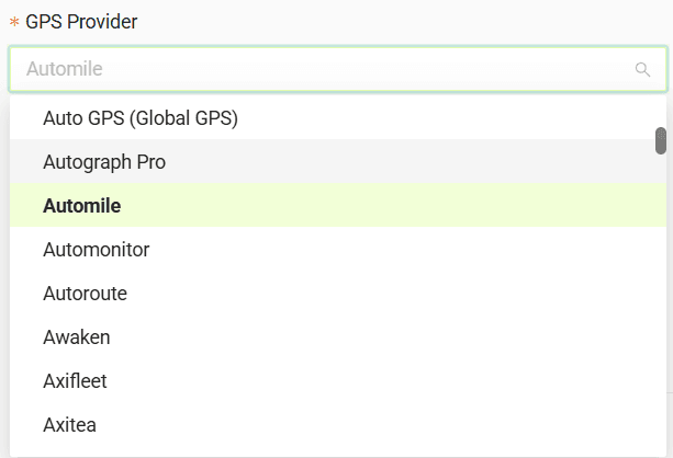 Select Automile from the list