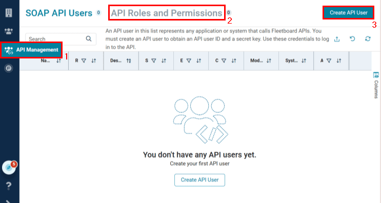 Go to "SOAP API Users" and select "Create API User"