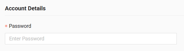 In the form, enter the password received from your GPS provider