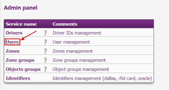 Select “Users”