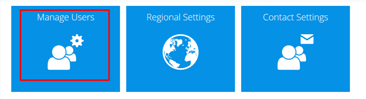 Select “Manage Users”