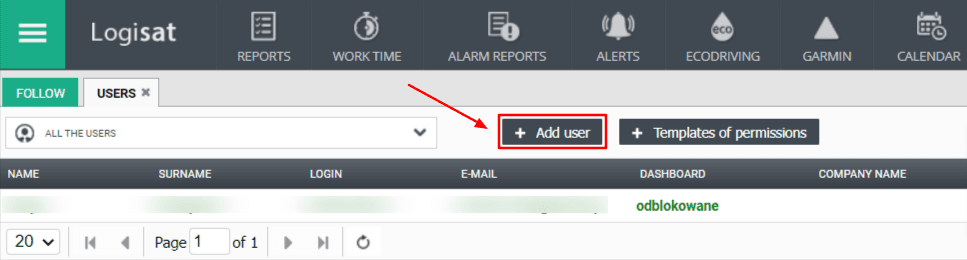 Select "Add user"