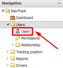 Click “Users”
