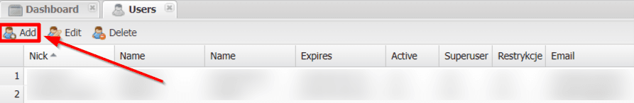 Select the “Add” option