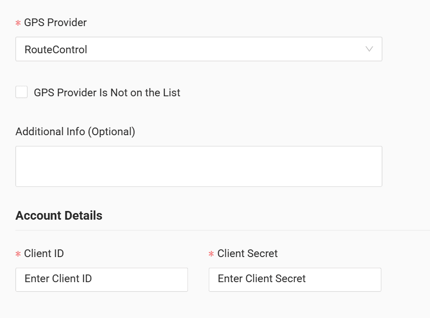 In the form enter the Connector ID you received into the "Client ID" field and the Client Secret into the "Client Secret" field