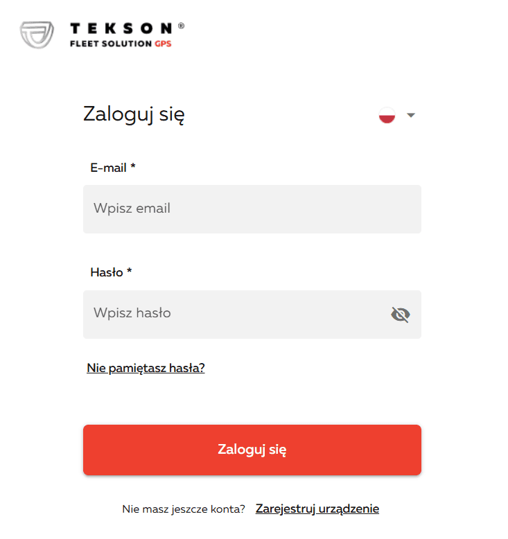 Go to https://app.teksonfleet.com/login and log in to your account